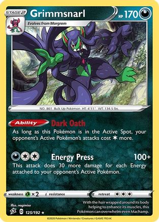 Grimmsnarl 125/192 - Deck Exclusives Normal - Rare
