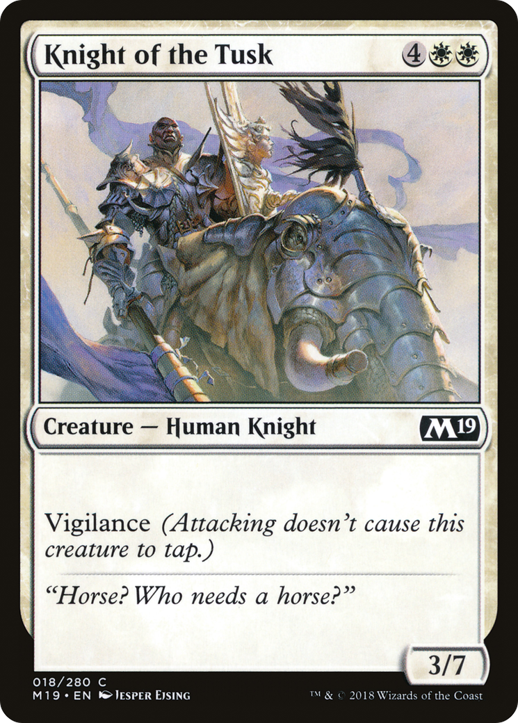 Knight of the Tusk (M19-018) - Core Set 2019