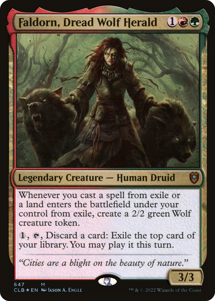 Faldorn, Dread Wolf Herald (CLB-647) - Commander Legends: Battle for Baldur's Gate Foil