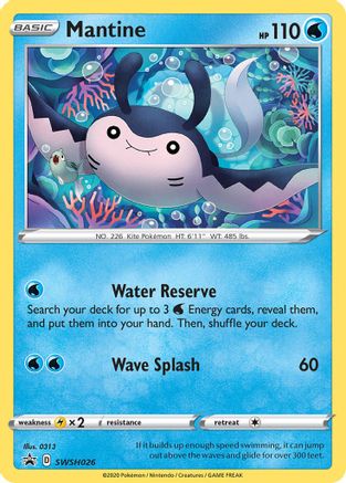 Mantine SWSH026 - SWSH Sword & Shield Promo Cards Holofoil - Promo