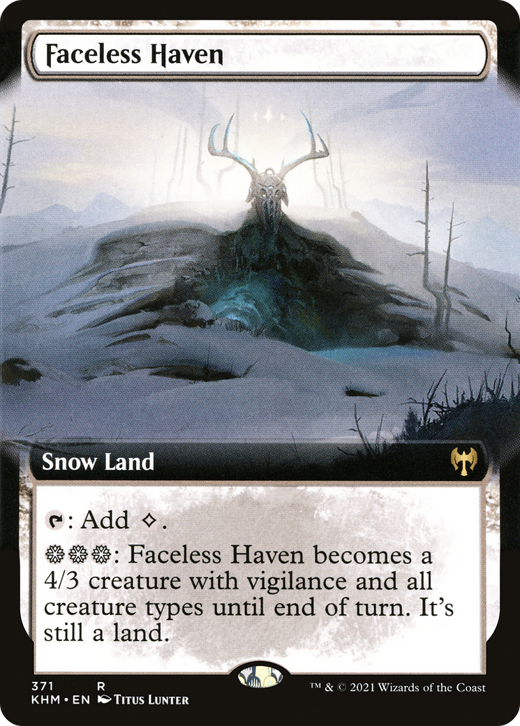 Faceless Haven (KHM-371) - Kaldheim: (Extended Art, snow) Foil