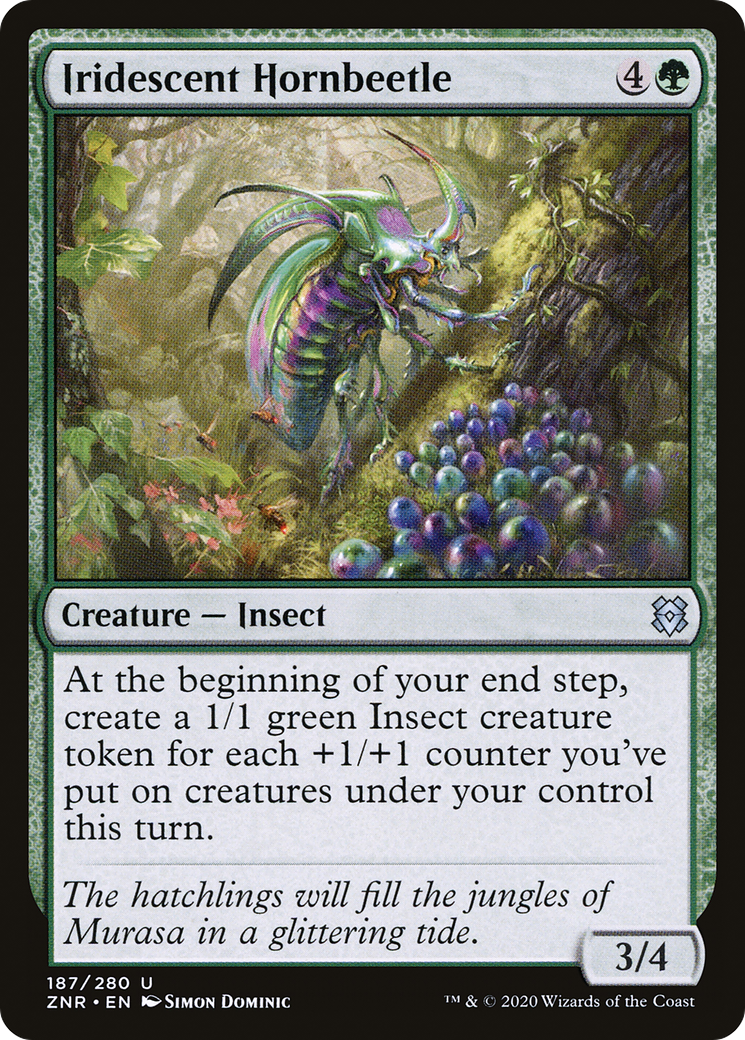 Iridescent Hornbeetle (ZNR-187) - Zendikar Rising Foil