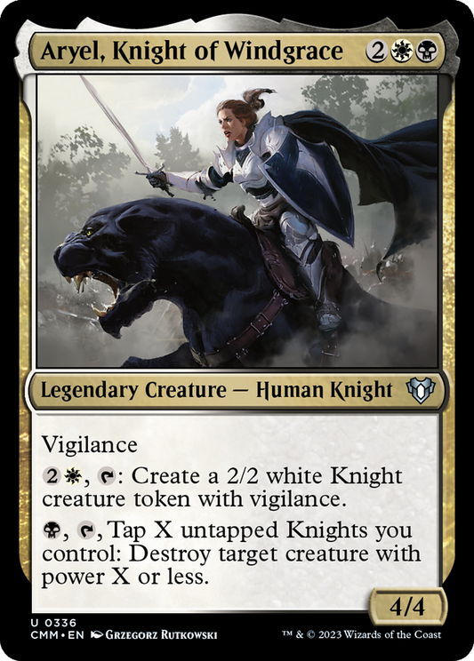 Aryel, Knight of Windgrace (CMM-336) - Commander Masters Foil