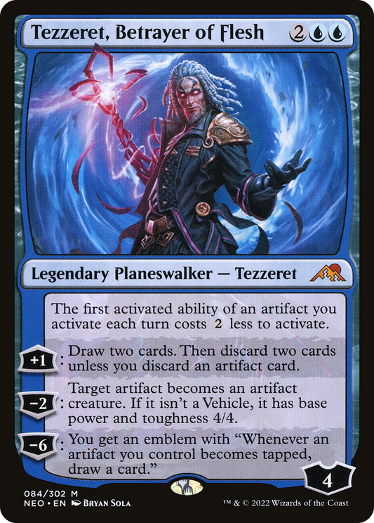 Tezzeret, Betrayer of Flesh (NEO-084) - Kamigawa: Neon Dynasty