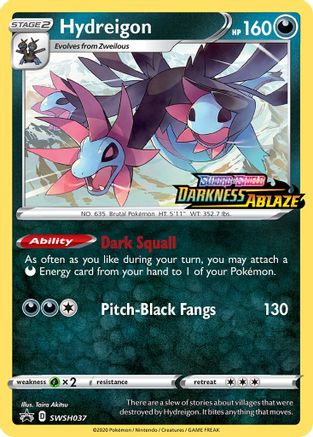 Hydreigon SWSH037 - SWSH Sword & Shield Promo Cards Holofoil - Promo