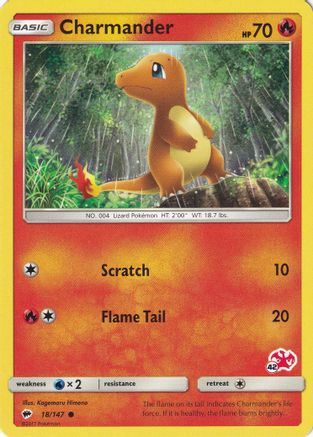 Charmander - 18/147 (#42 Charizard Stamped)  - Battle Academy Normal - Common