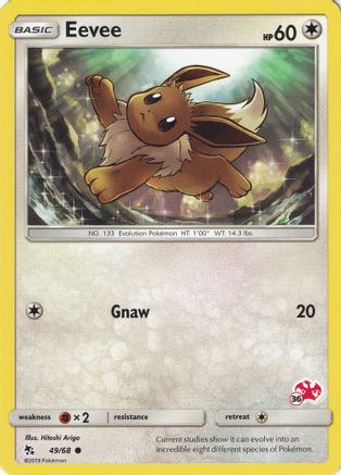 Eevee - 49/68 (#36 Charizard Stamped)  - Battle Academy Normal