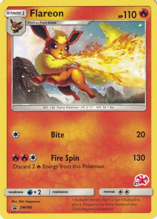 Flareon (# Charizard Stamped) (SM186) - Battle Academy  - Promo