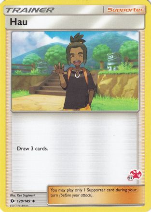 Hau - 120/149 (#57 Charizard Stamped)  - Battle Academy Normal