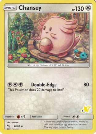Chansey - 46/68 (#5 Pikachu Stamped)  - Battle Academy Normal - Promo