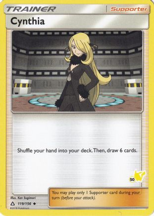Cynthia - 119/156 (#50 Pikachu Stamped)  - Battle Academy Normal