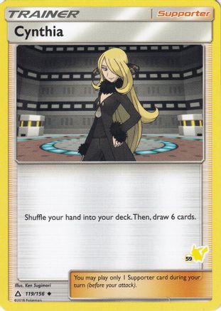 Cynthia - 119/156 (#59 Pikachu Stamped)  - Battle Academy Normal