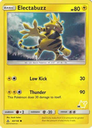 Electabuzz - 43/156 (#58 Pikachu Stamped)  - Battle Academy Normal
