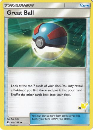 Great Ball - 119/149 (#38 Pikachu Stamped)  - Battle Academy Normal