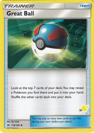 Great Ball - 119/149 (#57 Pikachu Stamped)  - Battle Academy Normal