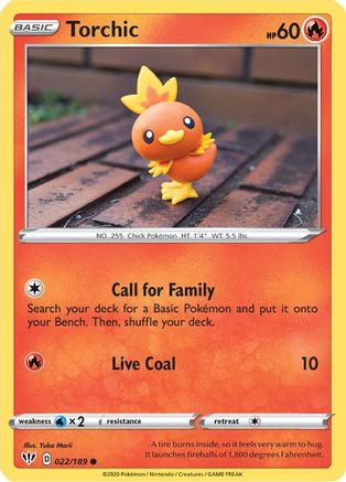 Torchic - 022/189 - SWSH03 Darkness Ablaze Normal