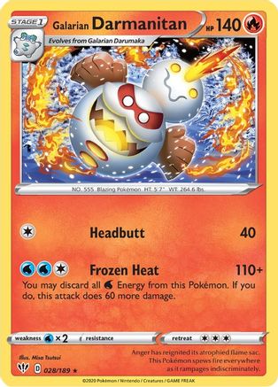 Galarian Darmanitan (28) 028/189 - SWSH03 Darkness Ablaze Normal - Rare