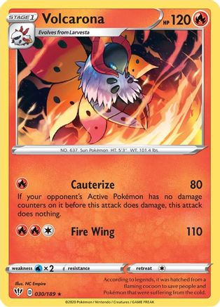 Volcarona - 030/189 - SWSH03 Darkness Ablaze Normal