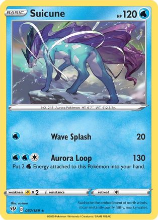 Suicune - 037/189 - SWSH03 Darkness Ablaze Holofoil