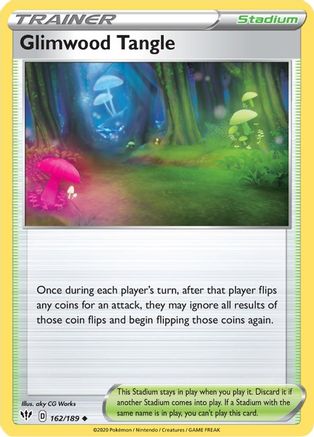 Glimwood Tangle 162/189 - SWSH03 Darkness Ablaze Reverse Holofoil - Uncommon