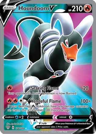 Houndoom V (Full Art) 178/189 - SWSH03 Darkness Ablaze Holofoil - Ultra Rare