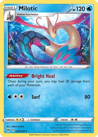 Milotic 039/189 - SWSH03 Darkness Ablaze Holofoil - Holo Rare