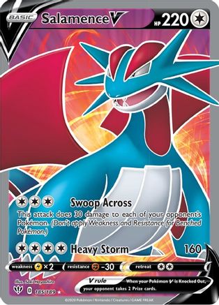 Salamence V 185/189 - Darkness Ablaze Holofoil