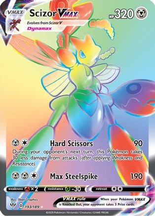 Scizor VMAX (Secret) 193/189 - SWSH03 Darkness Ablaze Holofoil - Secret Rare