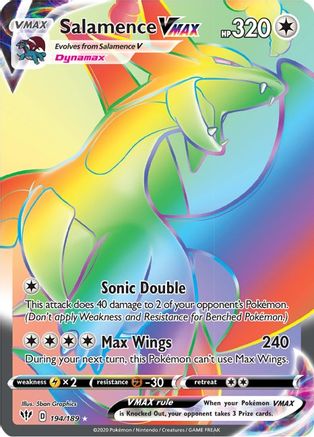 Salamence VMAX (Secret) (194/189) - SWSH03 Darkness Ablaze Holofoil - Secret Rare