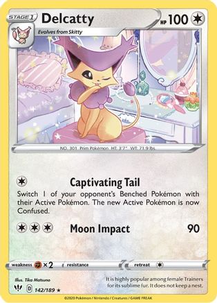 Delcatty 142/189 - SWSH03 Darkness Ablaze Normal - Rare