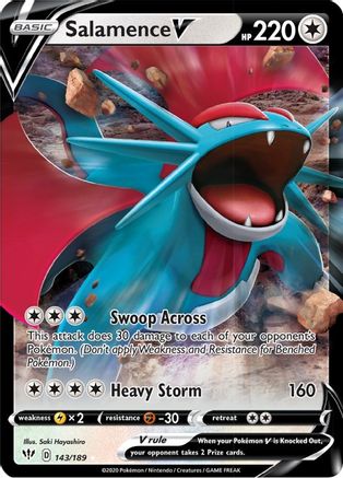 Salamence V 143/189 - Darkness Ablaze Holofoil