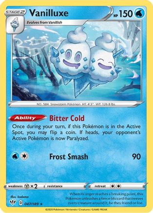 Vanilluxe 47/189 - Darkness Ablaze Reverse Holofoil