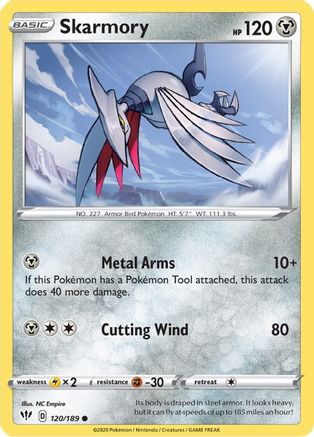 Skarmory 120/189 - SWSH03 Darkness Ablaze Normal - Common