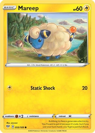 Mareep - 055/189 - SWSH03 Darkness Ablaze Normal