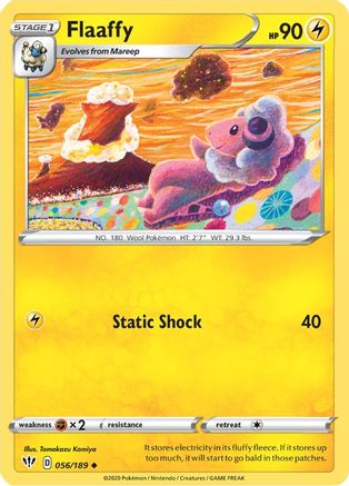Flaaffy 056/189 - SWSH03 Darkness Ablaze Reverse Holofoil - Uncommon
