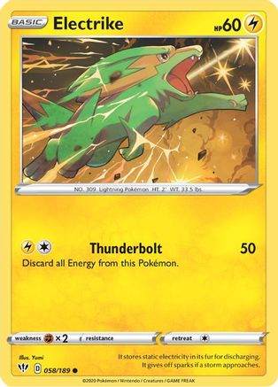 Electrike 058/189 - SWSH03 Darkness Ablaze Reverse Holofoil - Common