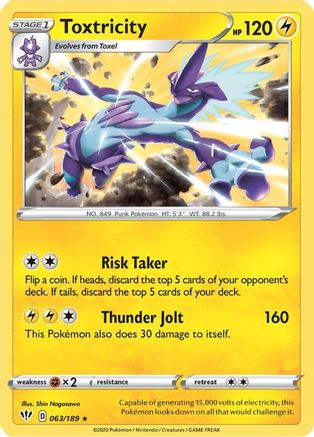 Toxtricity 63/189 - Darkness Ablaze Holofoil