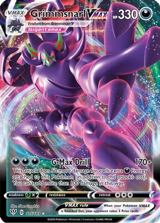 Grimmsnarl VMAX 115/189 - SWSH03 Darkness Ablaze Holofoil - Ultra Rare