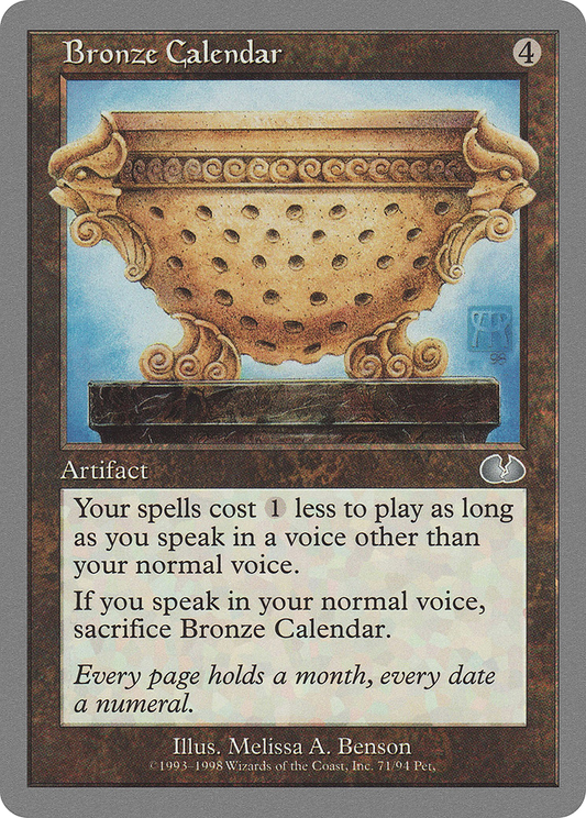 Bronze Calendar (UGL-071) - Unglued