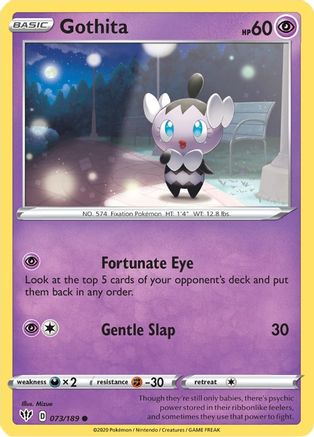 Gothita 073/189 - SWSH03 Darkness Ablaze Reverse Holofoil - Common