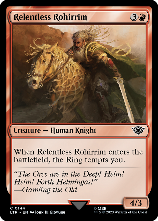 Relentless Rohirrim (LTR-144) - The Lord of the Rings: Tales of Middle-earth Foil