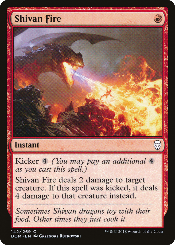 Shivan Fire (DOM-142) - Dominaria Foil