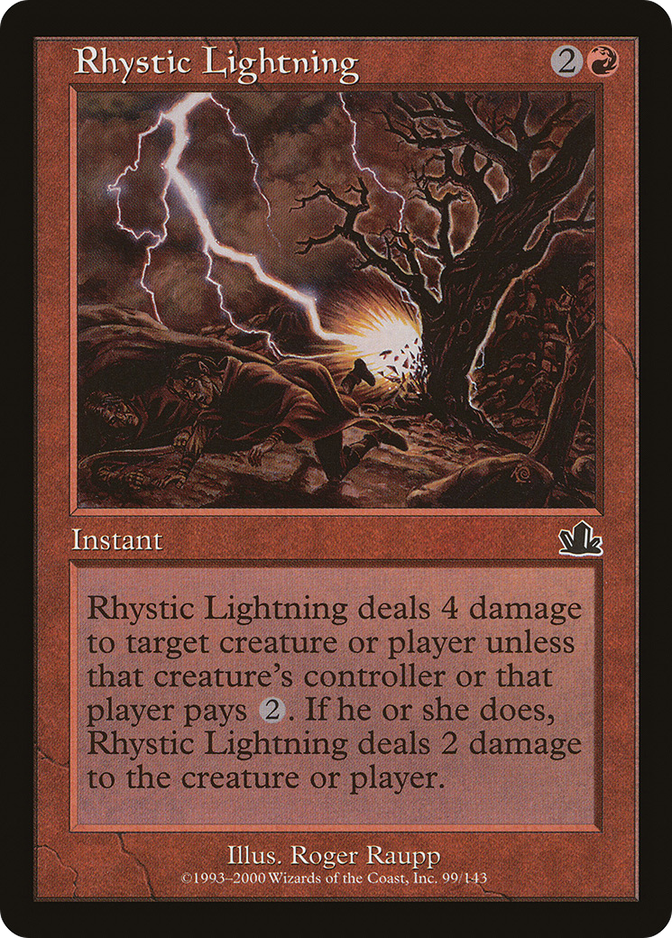 Rhystic Lightning (PCY-099) - Prophecy Foil