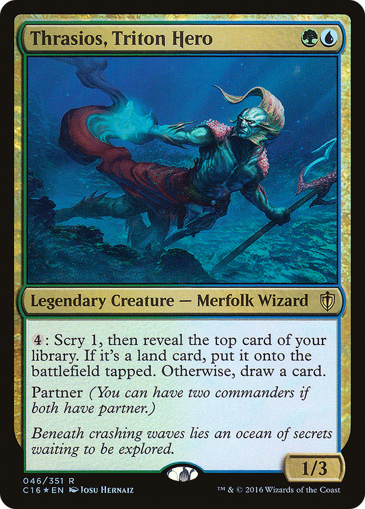 Thrasios, Triton Hero (C16-046) - Commander 2016 Foil