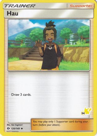 Hau - 120/149 (#54 Pikachu Stamped)  - Battle Academy Normal
