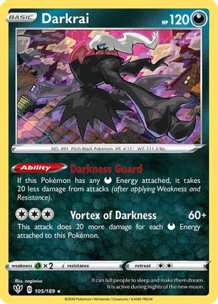Darkrai 105/189 - Deck Exclusives Normal - Rare