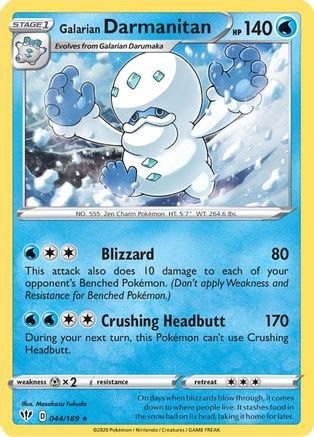 Galarian Darmanitan 044/189 - Deck Exclusives Holofoil - Holo Rare