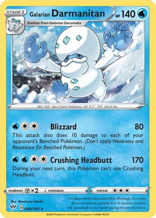 Galarian Darmanitan - 44/189 (Cracked Ice Holo) 44 - Deck Exclusives Holofoil