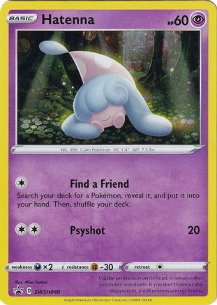 Hatenna SWSH040 - SWSH Sword & Shield Promo Cards Holofoil - Promo