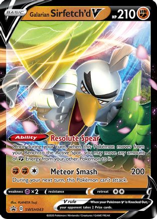 Galarian Sirfetch'd V SWSH043 - SWSH Sword & Shield Promo Cards Holofoil - Promo